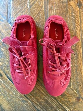 New VIVAIA red sneakerina ballerina flats sneakers yancy size 38
